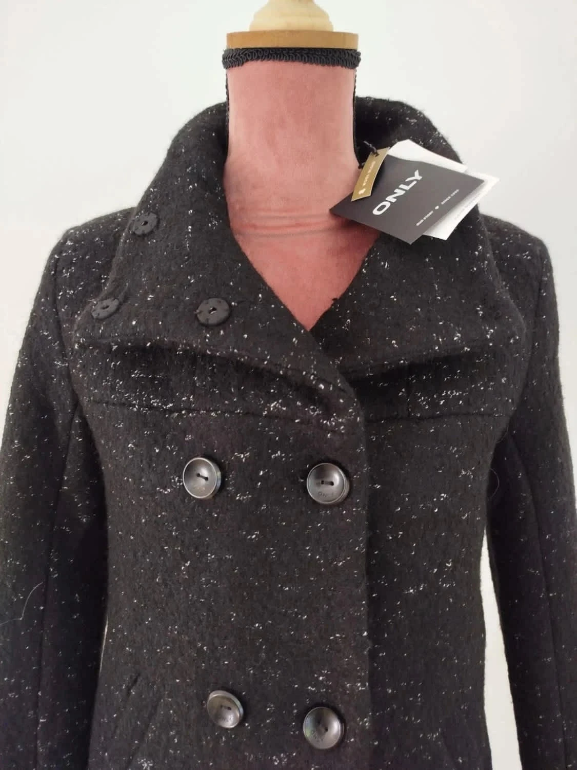 💎Manteau corto / Duffle coat NUEVO con lana ONLY Mujer Talla M / 38 – photo 2